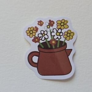 10/$10 Brown Floral Pitcher Sticker